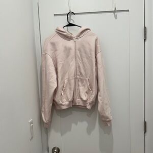 SKIMS Light Pink zip up sweatshirt